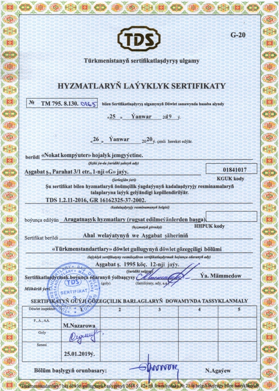 certificate